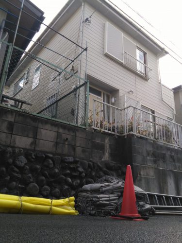 足場掛け中2